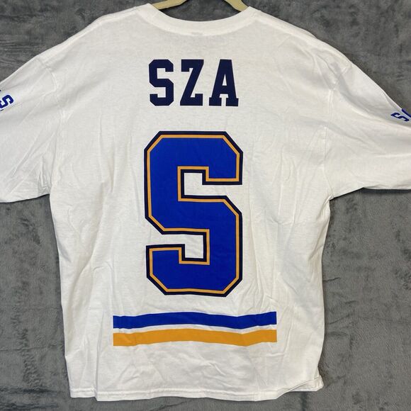 SZA SOS Tour Hockey Jersey Style Long Sleeve Size XL Tee 2023 TDE T Shirt NWOT - Picture 6 of 9